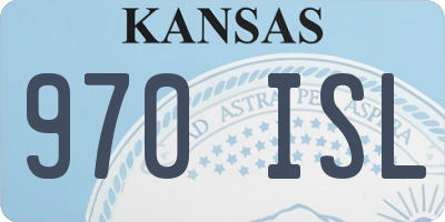 KS license plate 970ISL