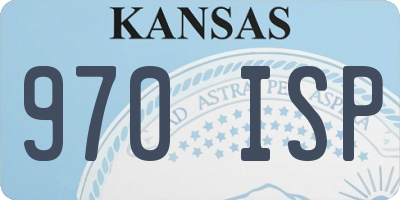 KS license plate 970ISP