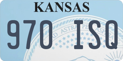 KS license plate 970ISQ
