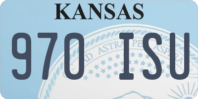 KS license plate 970ISU