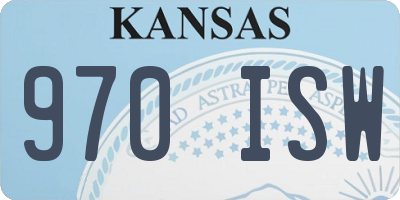 KS license plate 970ISW