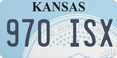KS license plate 970ISX