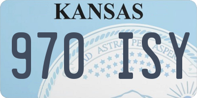 KS license plate 970ISY