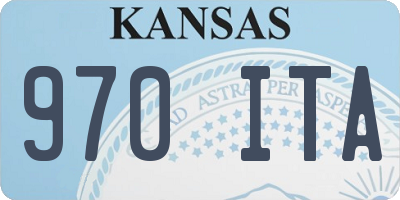 KS license plate 970ITA