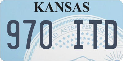 KS license plate 970ITD