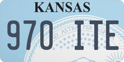 KS license plate 970ITE