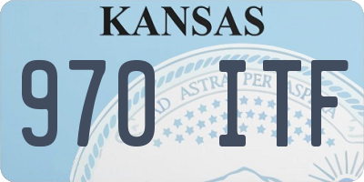 KS license plate 970ITF