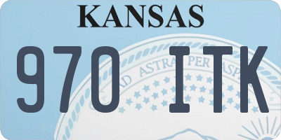 KS license plate 970ITK