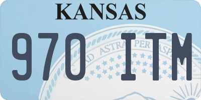 KS license plate 970ITM