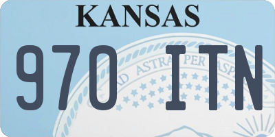 KS license plate 970ITN