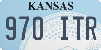 KS license plate 970ITR