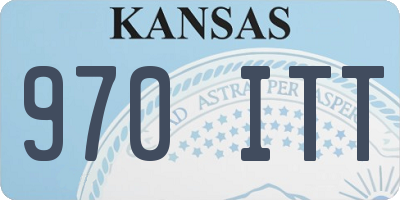 KS license plate 970ITT