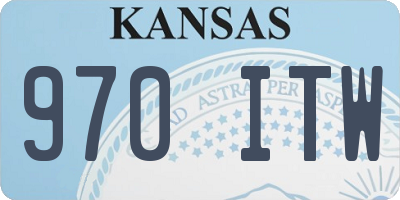 KS license plate 970ITW