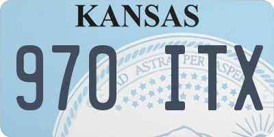 KS license plate 970ITX