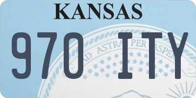 KS license plate 970ITY