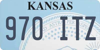 KS license plate 970ITZ