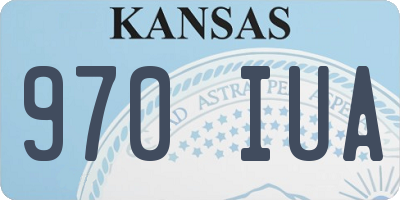 KS license plate 970IUA