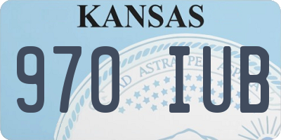 KS license plate 970IUB