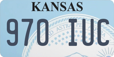 KS license plate 970IUC