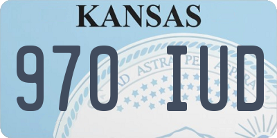 KS license plate 970IUD