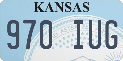 KS license plate 970IUG
