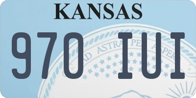 KS license plate 970IUI