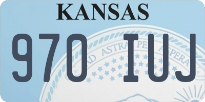 KS license plate 970IUJ
