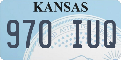 KS license plate 970IUQ
