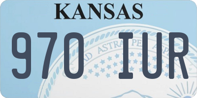 KS license plate 970IUR