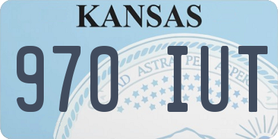 KS license plate 970IUT