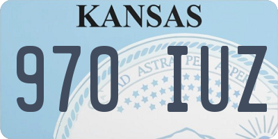 KS license plate 970IUZ