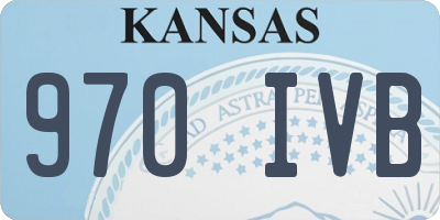 KS license plate 970IVB