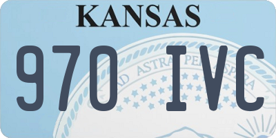 KS license plate 970IVC