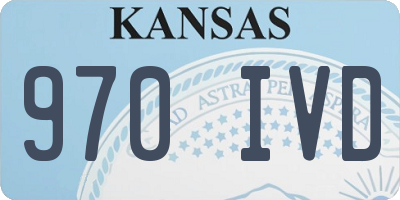 KS license plate 970IVD