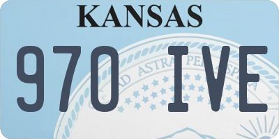 KS license plate 970IVE