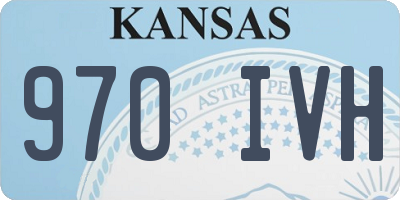 KS license plate 970IVH