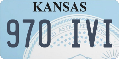 KS license plate 970IVI