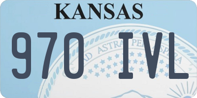 KS license plate 970IVL