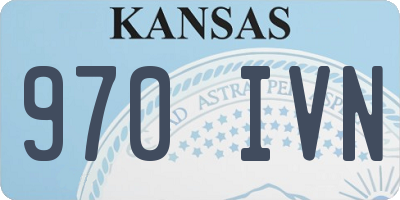 KS license plate 970IVN