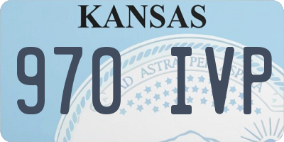 KS license plate 970IVP