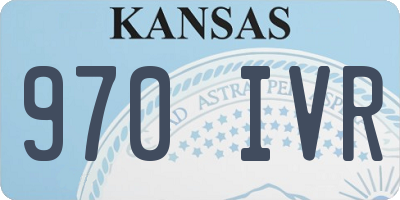 KS license plate 970IVR