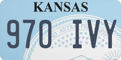 KS license plate 970IVY