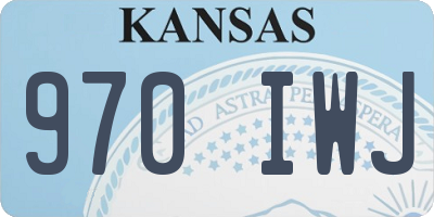 KS license plate 970IWJ