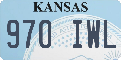 KS license plate 970IWL