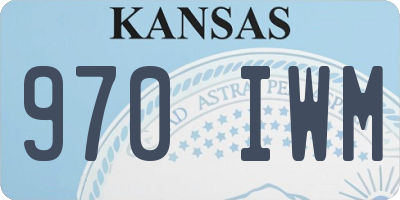 KS license plate 970IWM