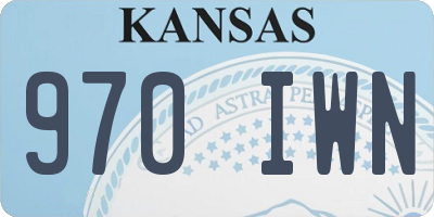 KS license plate 970IWN