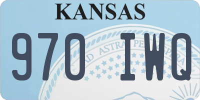 KS license plate 970IWQ