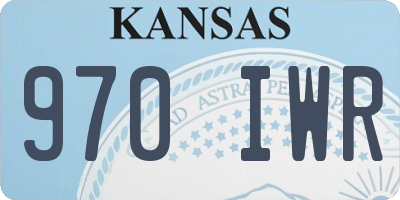 KS license plate 970IWR