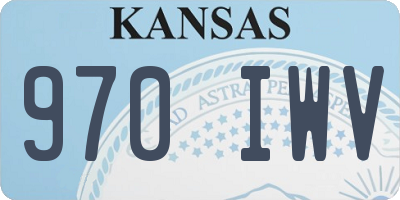 KS license plate 970IWV
