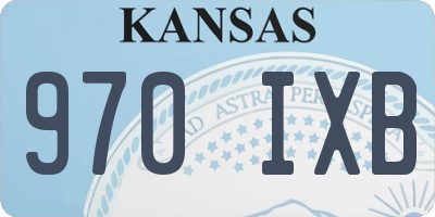 KS license plate 970IXB